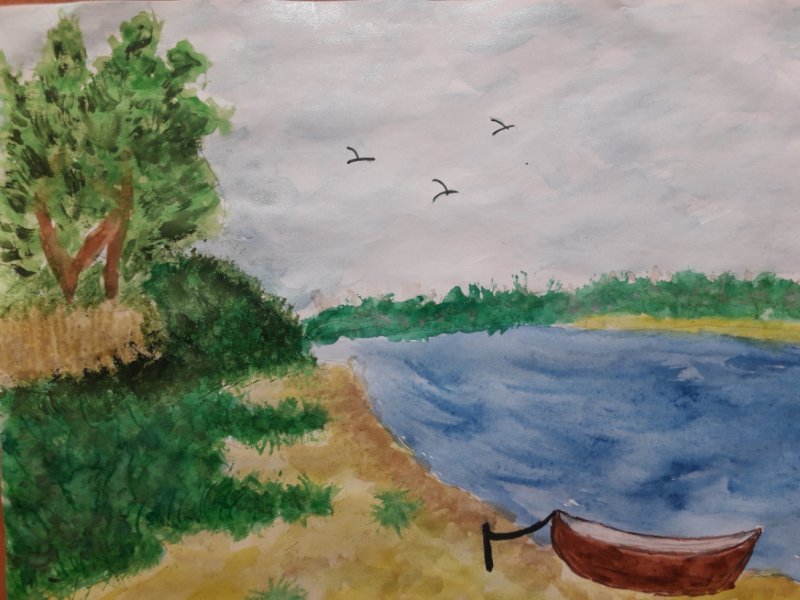 Пейзаж Дона рисунок