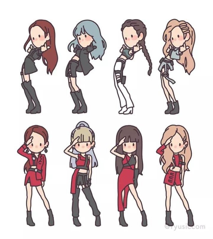 Black Pink Чиби