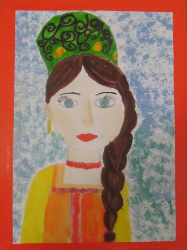 Рисунок ко Дню матери казачки