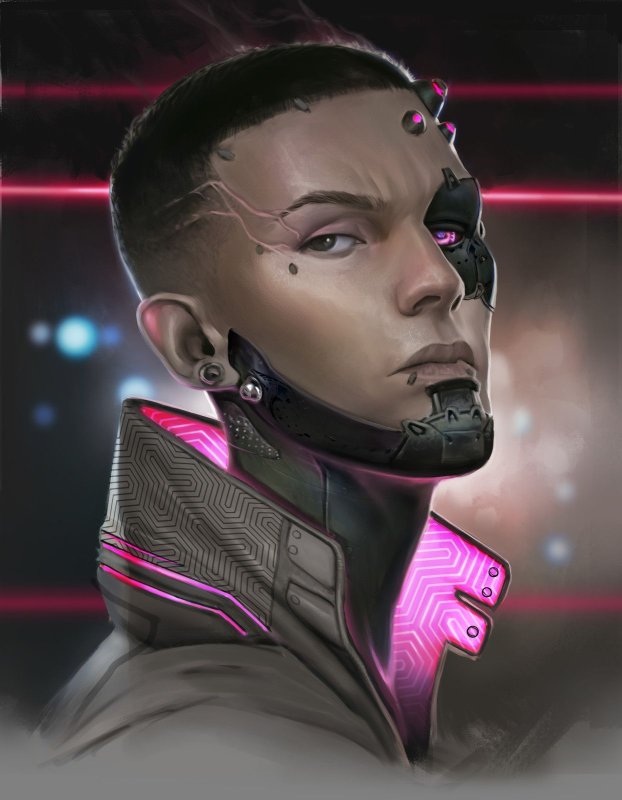 Персонажи Cyberpunk 2077 киборг
