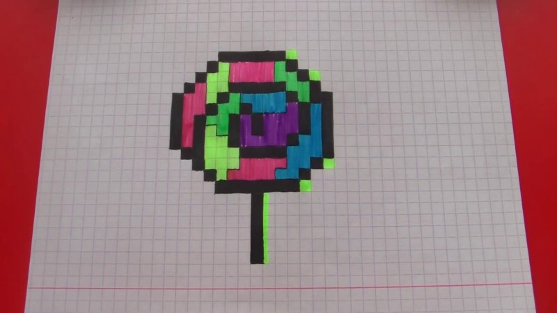 Рисунки по клеточкам конфеты