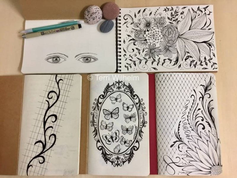 Рисунки в скетчбуке