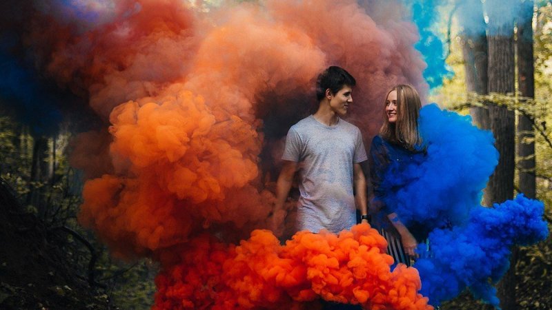 Фотосессия с дымовыми шашками