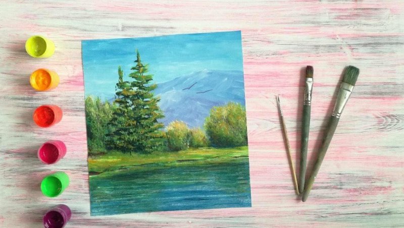 Рисунки гуашью