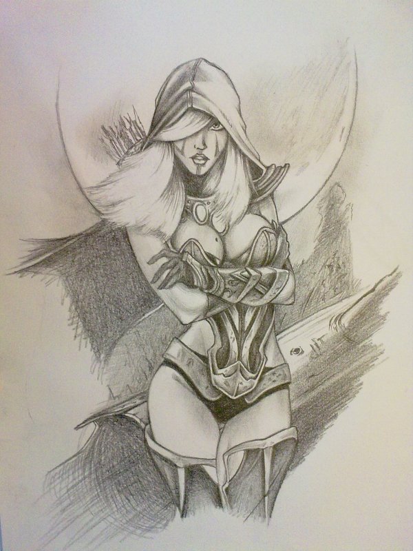 Drow Ranger рисунок