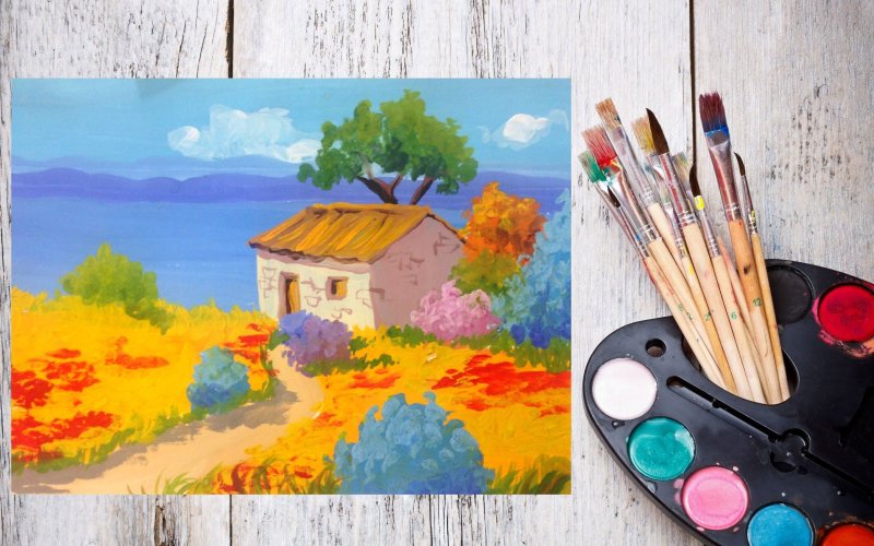 рисование гуашью