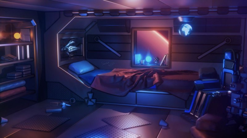 Cyberpunk 2077 комната гостиница