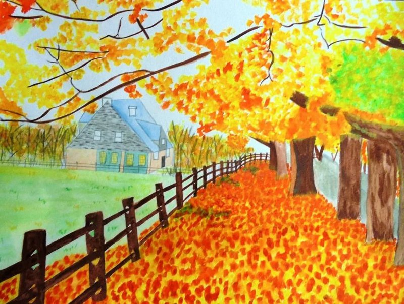 Краски осени рисунок
