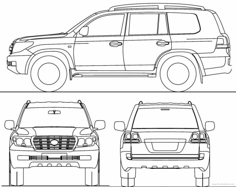 Toyota Land Cruiser 200 чертеж
