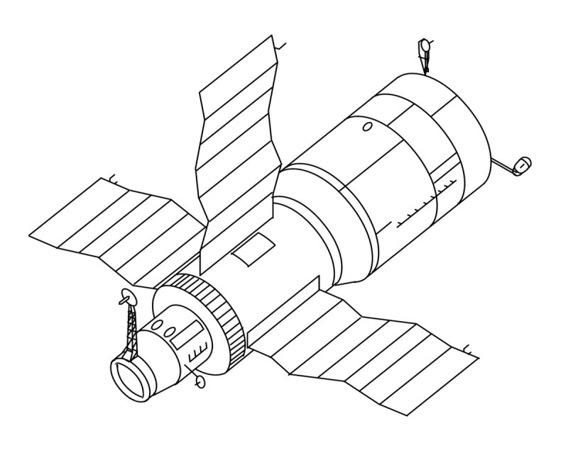 Орбитальная станция салют-7 чертеж
