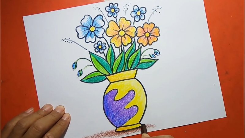 Рисование вазы с цветами