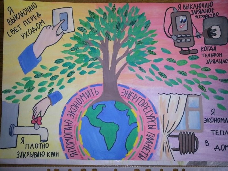 Плакат про экономию энергии