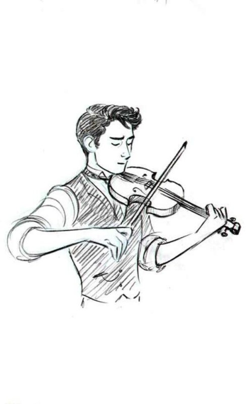 Музыкант рисунок