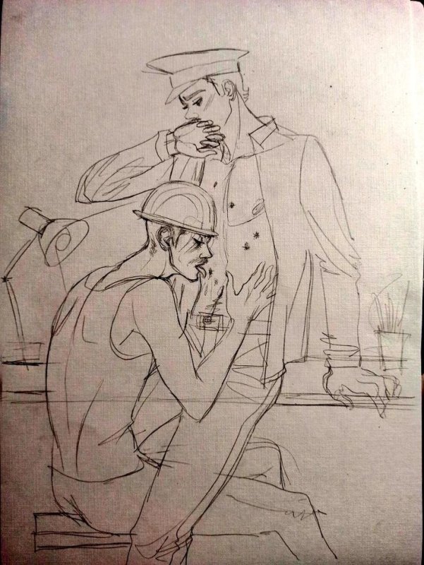 шахтер рисунок