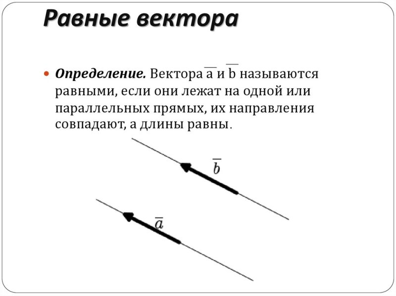 Равные векторы рисунок