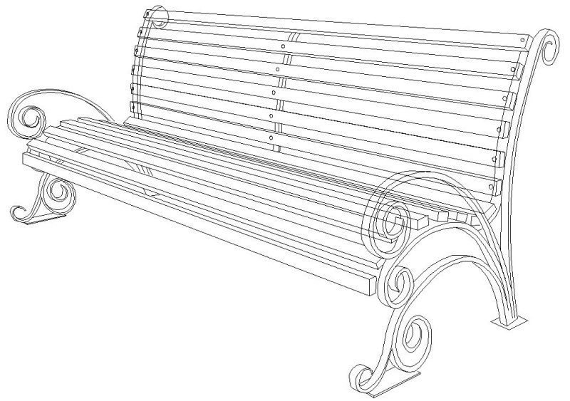 эскиз скамейки