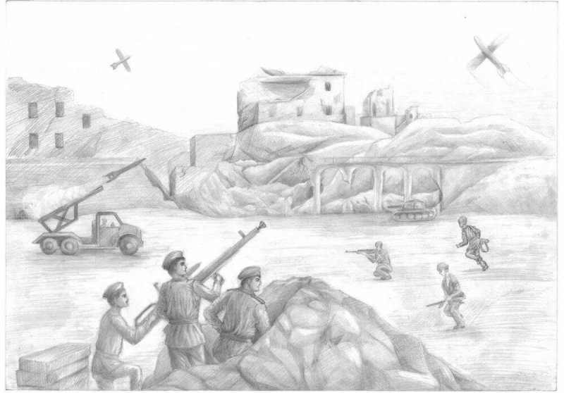 Рисунок Сталинградская битва блокада Ленинграда