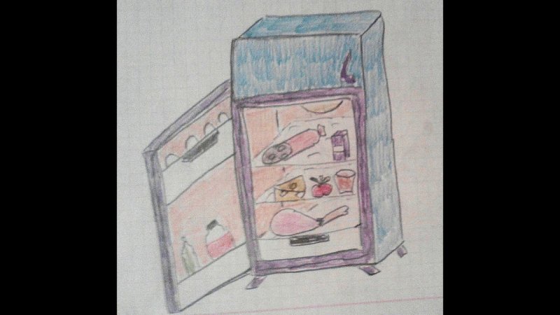 Холодильник рисунок