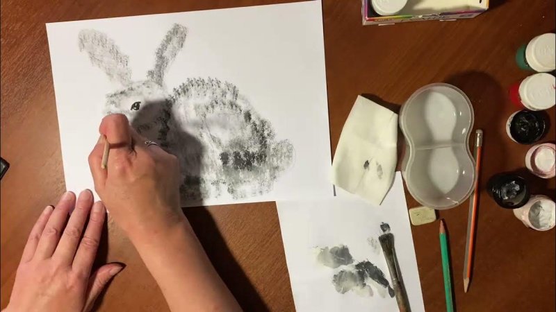 Техника сухая кисть в живописи