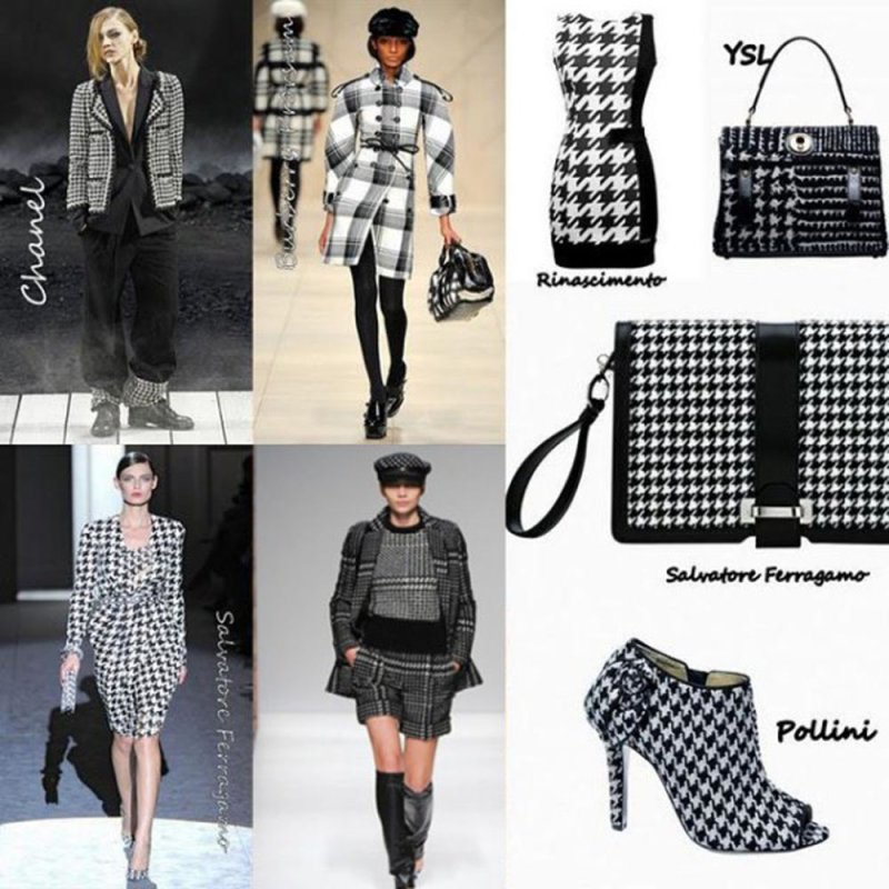 принт гусиная лапка