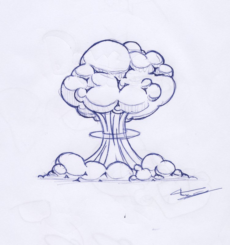 Нарисованный взрыв