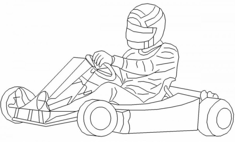 Go Kart раскраска