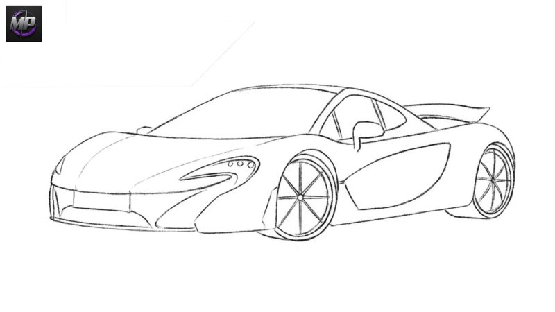 Макларен п1 рисунок