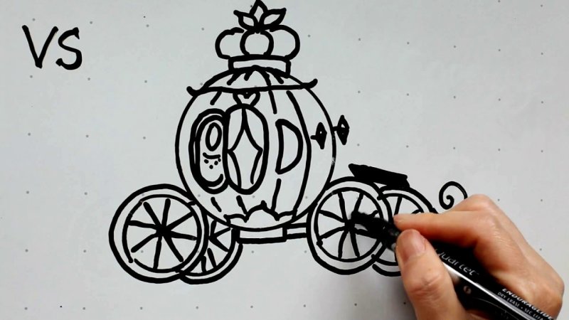 Карета карандашом