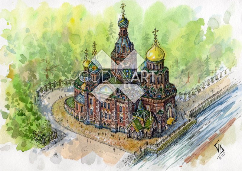 Храм Спаса-на-крови Санкт-Петербург чертёж