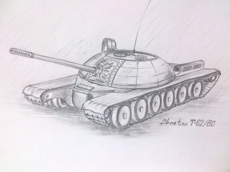 Рисунки танков карандашом