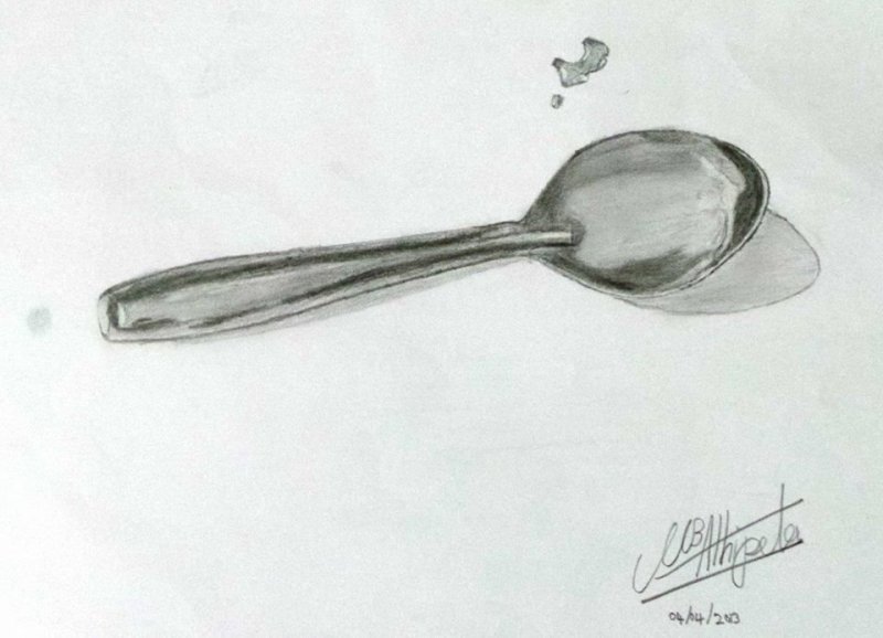 Ложка карандашом