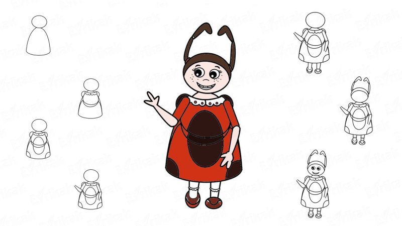 Рисунок мультяшного героя