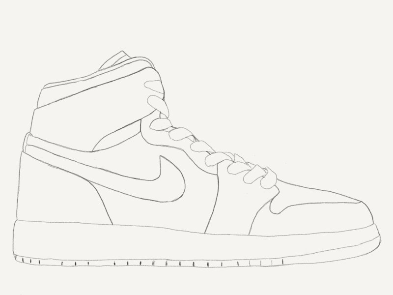 Nike Air Jordan 1 рисунок