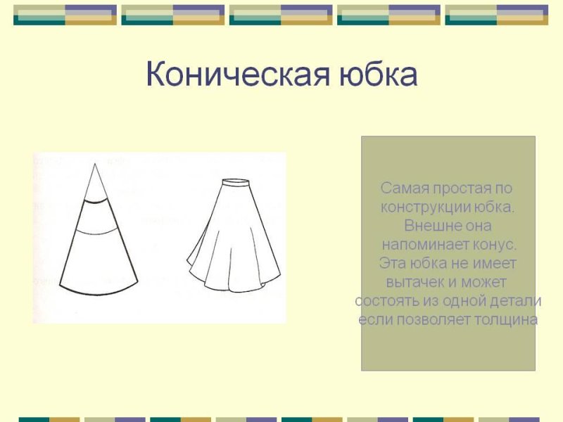 Моделирование конической юбки