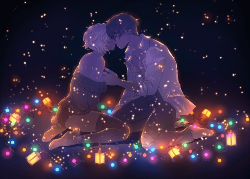 Новогодние аниме пары