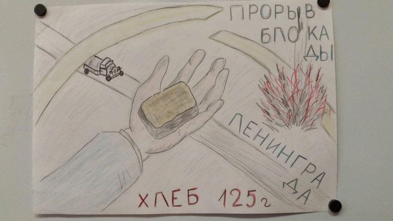 Блокада Ленинграда рисунок