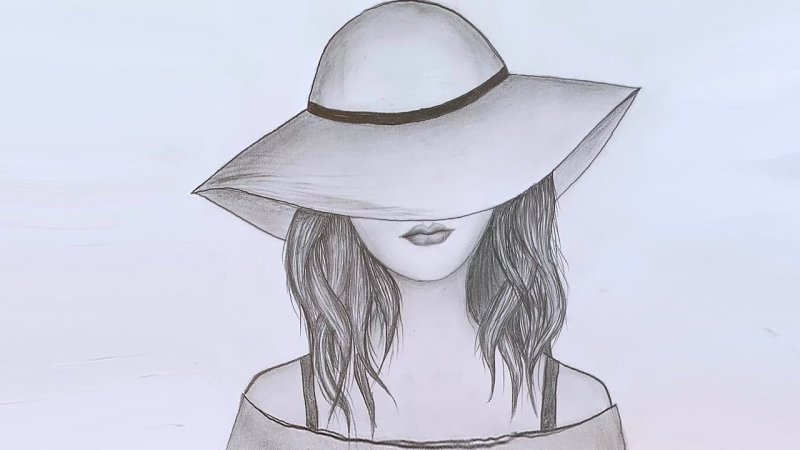 Рисунок девочки карандашом