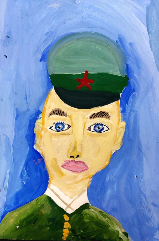 Портрет солдата рисунок