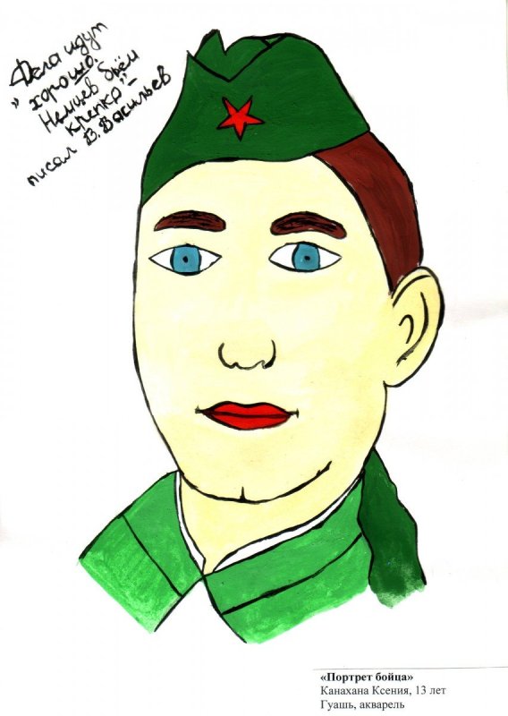 Нарисовать лицо солдата