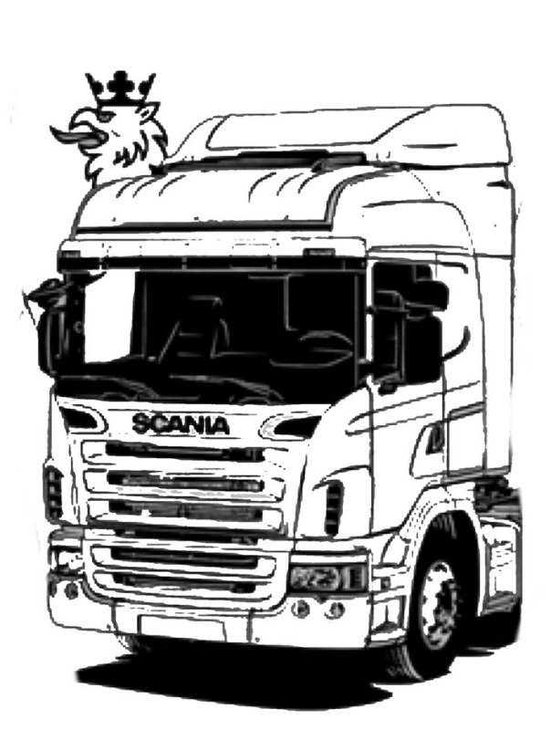 КАМАЗ 5490 раскраска