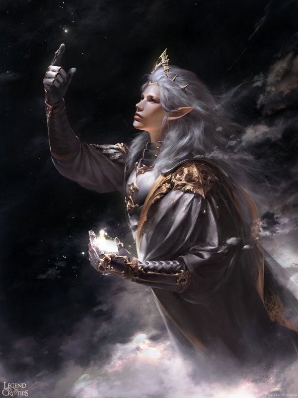 Эльфийка маг арт