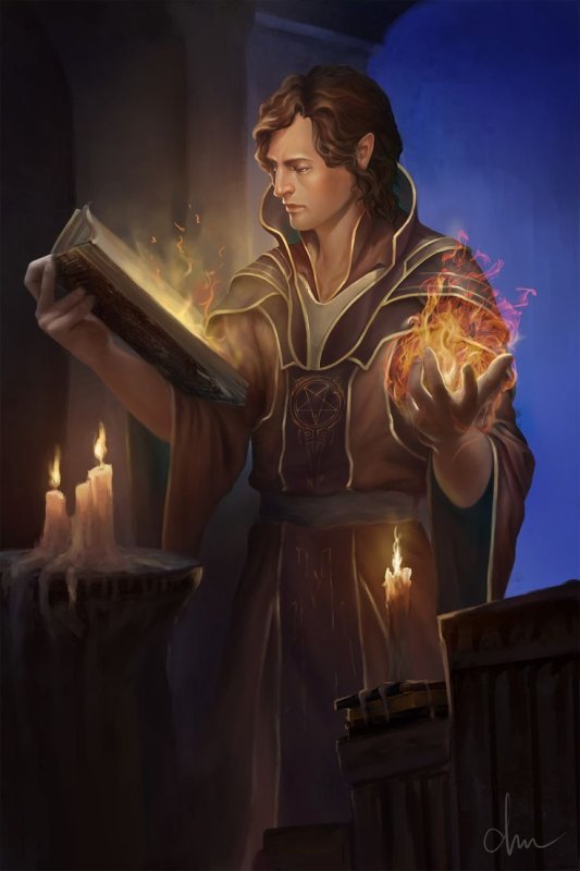 DND молодой маг маг арт