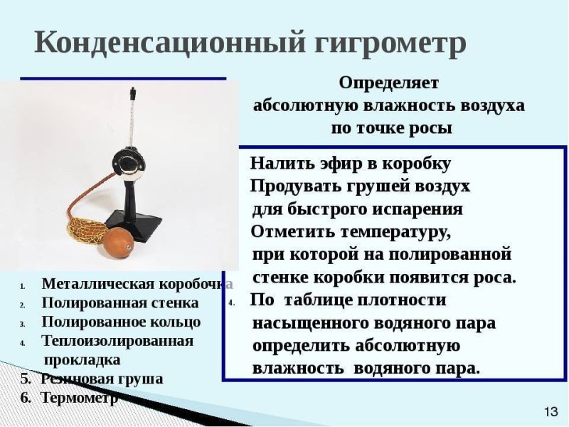 Конденсационный гигрометр схема