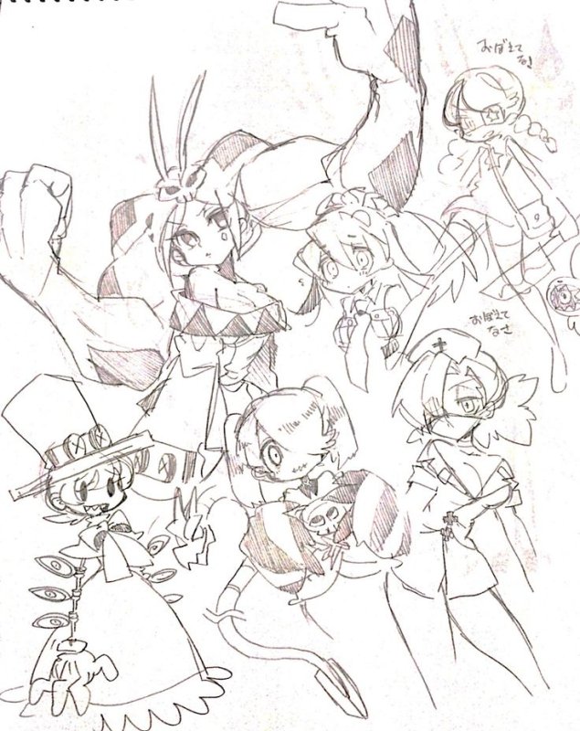 Skullgirls персонажи раскраска