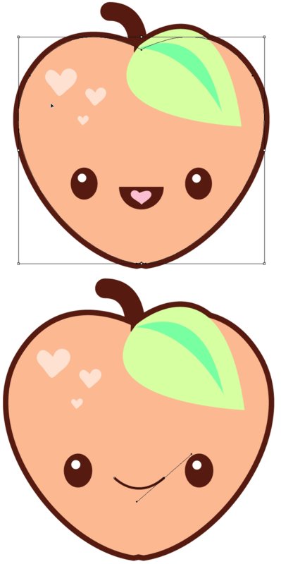 персик мультяшный