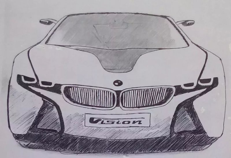 BMW m5 рисоваться