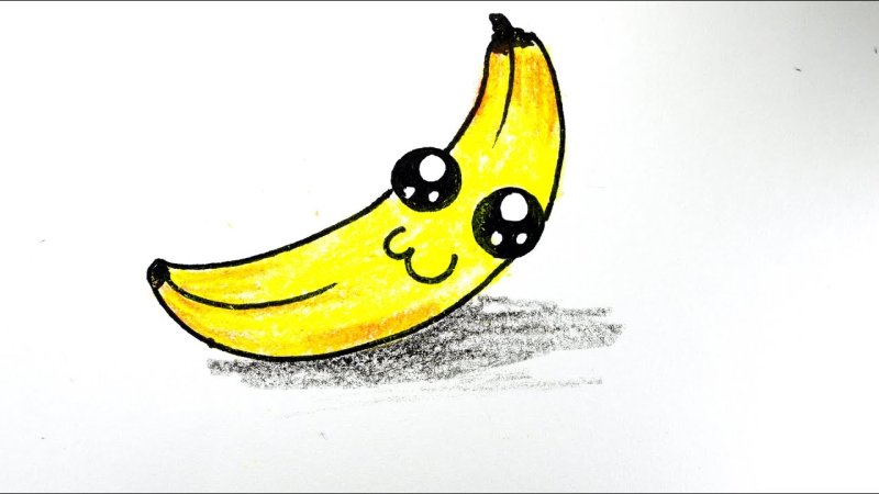 Банан рисунок для срисовки