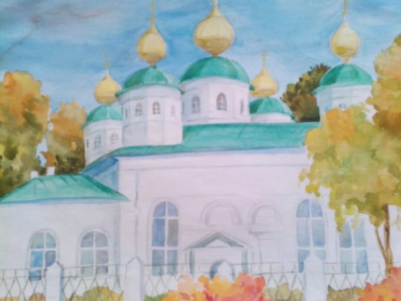 Воскресенский собор Череповец нарисовать