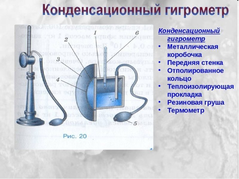 Конденсационный гигрометр схема