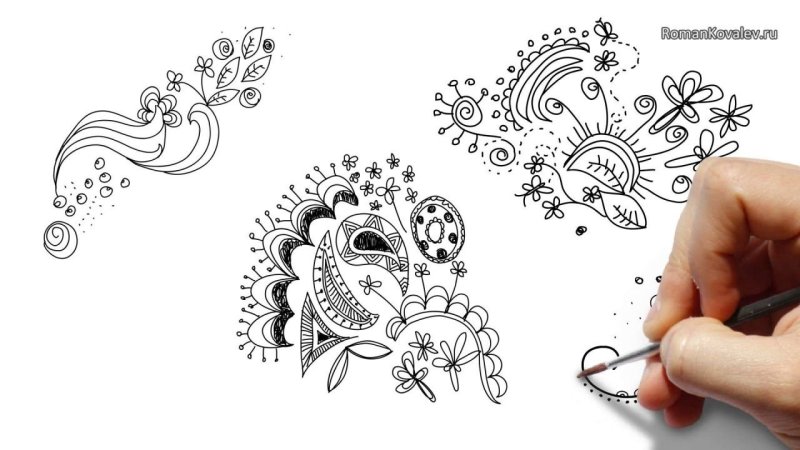 рисунки ручкой узоры